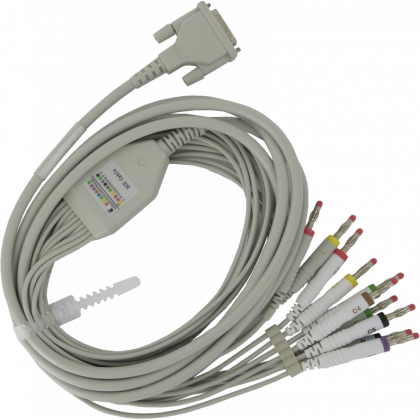 Câble ECG à fiches banane pour ECG Spengler PC-ECG