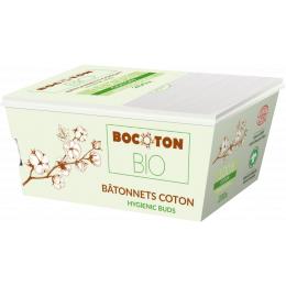 Coton-tiges en coton bio (boite de 200)
